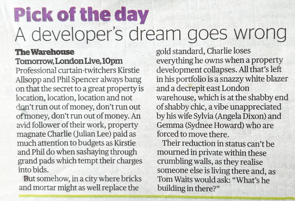 Evening Standard pick of the day